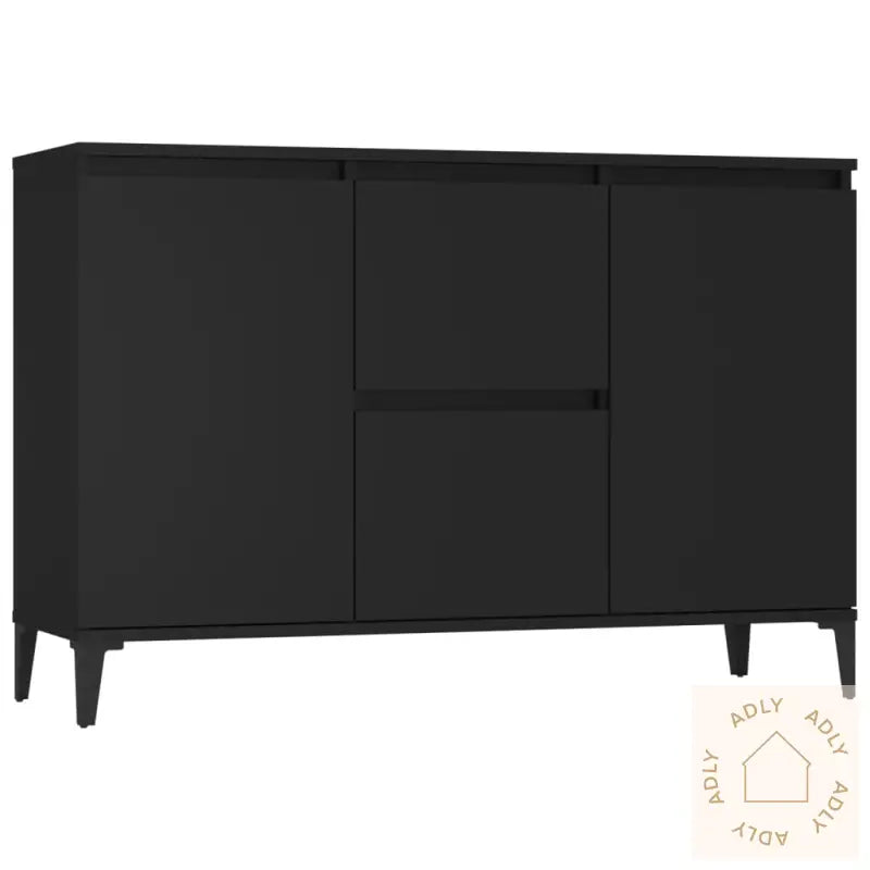 Skjenk Svart Eik 104X35X70 Cm Konstruert Tre