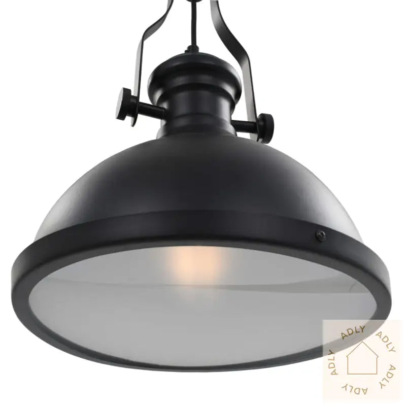 Taklampe Svart Rund E27