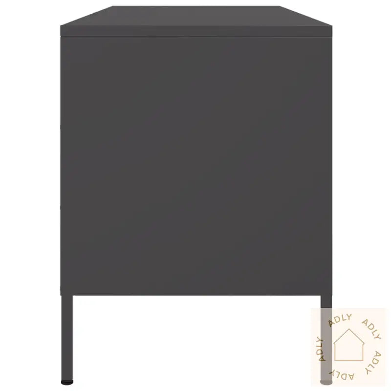 Tv-Benk Svart 100,5X39X50,5 Cm Stål