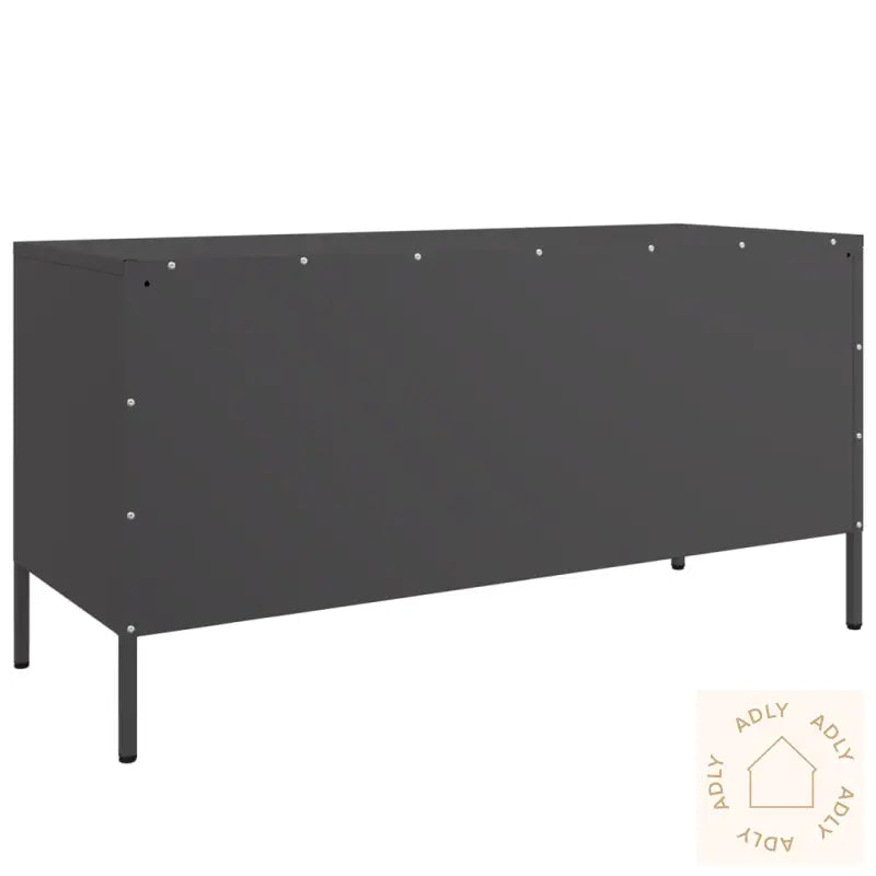 Tv-Benk Svart 100,5X39X50,5 Cm Stål