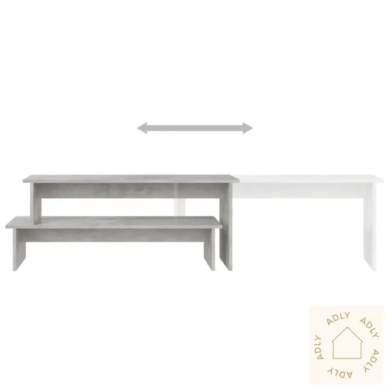 Tv-Benk Betonggrå 180X30X43 Cm Konstruert Tre