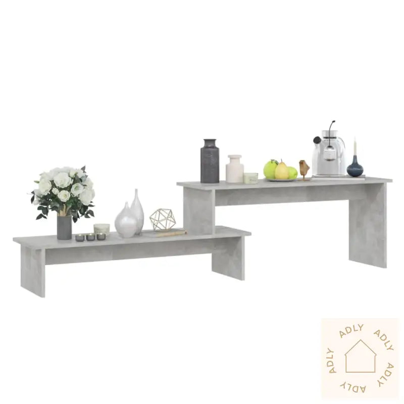 Tv-Benk Betonggrå 180X30X43 Cm Konstruert Tre