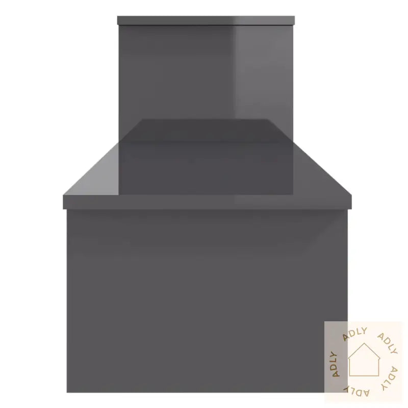 Tv-Benk Høyglans Grå 180X30X43 Cm Konstruert Tre