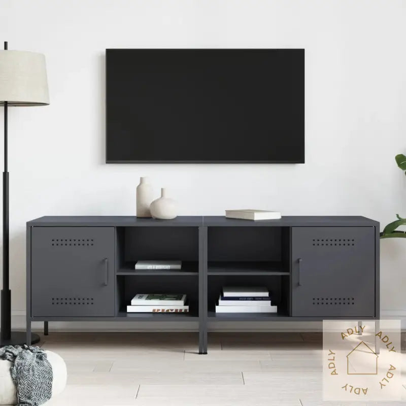 Tv-Benker 2 Stk Antrasitt 68X39X50,5 Cm Stål