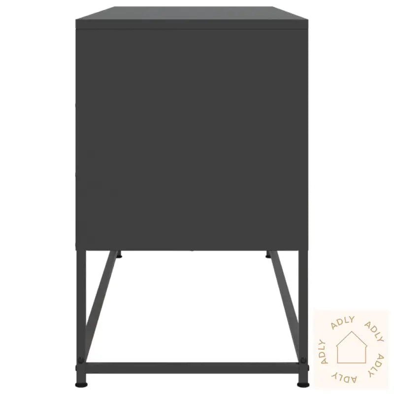 Tv-Benk Svart 100,5X39X60,5 Cm Stål