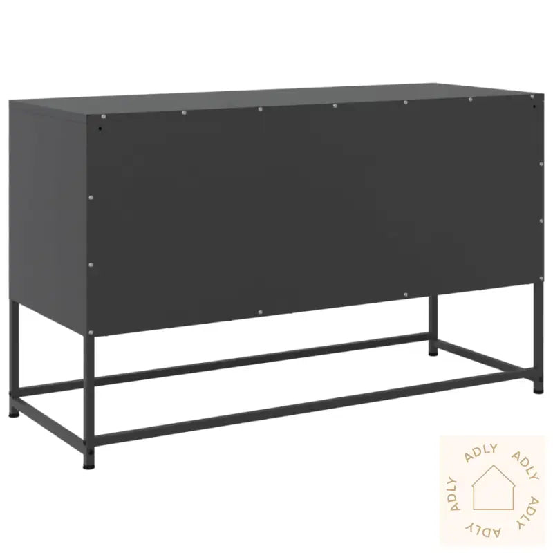 Tv-Benk Svart 100,5X39X60,5 Cm Stål