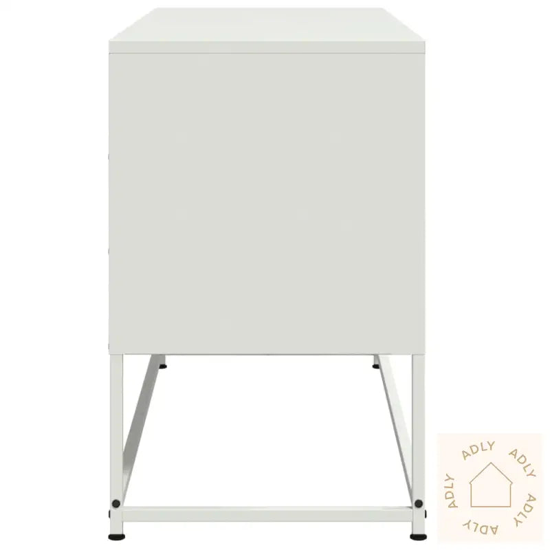 Tv-Benk Hvit 100,5X39X60,5 Cm Stål