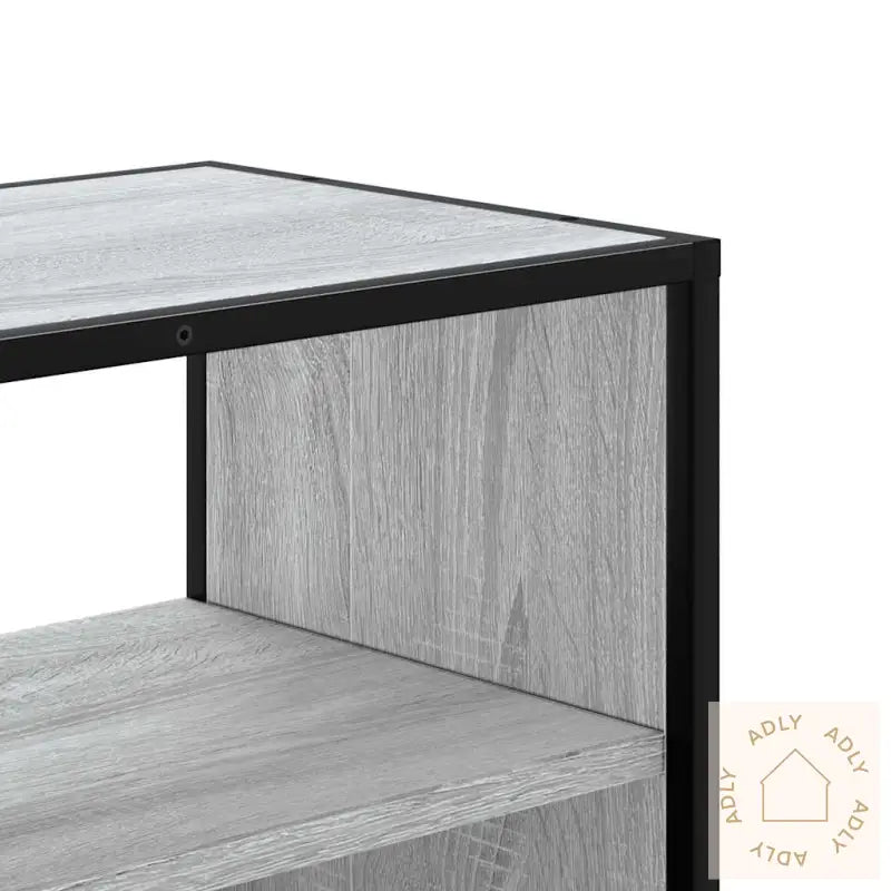 Tv-Benk Grå Sonoma 60X31X39,5 Cm Konstruert Tre Og Metall