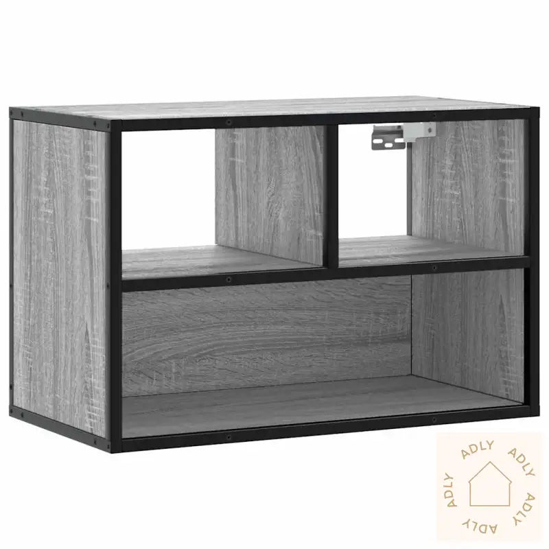 Tv-Benk Grå Sonoma 60X31X39,5 Cm Konstruert Tre Og Metall