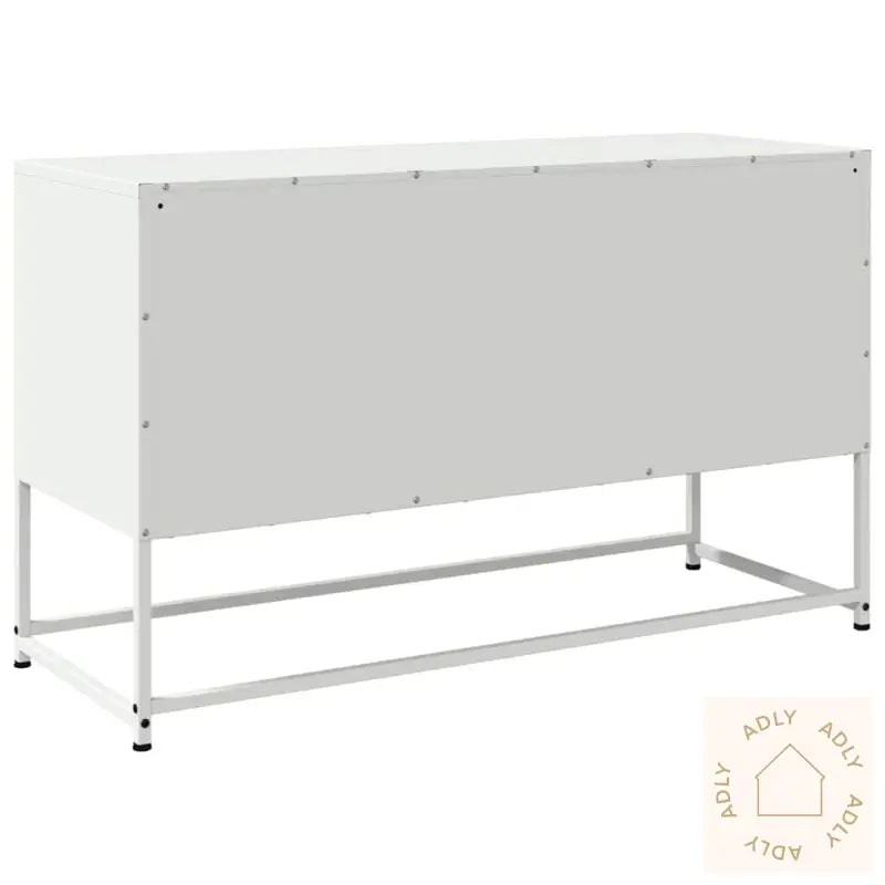 Tv-Benk Hvit 100,5X39X60,5 Cm Stål