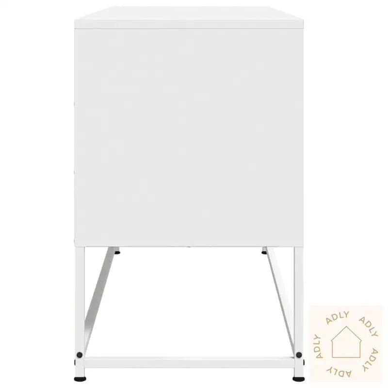 Tv-Benk Hvit 100,5X39X60,5 Cm Stål