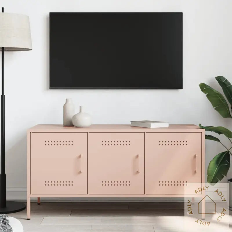 Tv-Benk Rosa 100,5X39X50,5 Cm Stål