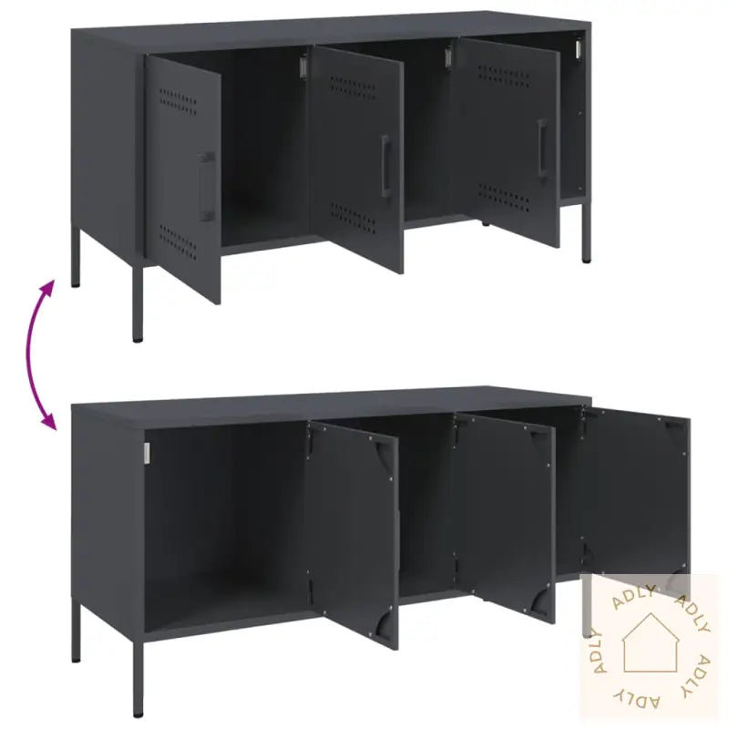 Tv-Benk Antrasitt 100,5X39X50,5 Cm Stål