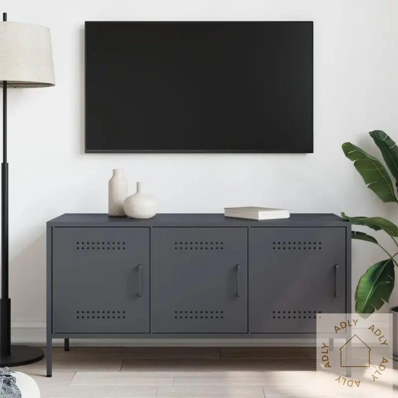 Tv-Benk Antrasitt 100,5X39X50,5 Cm Stål