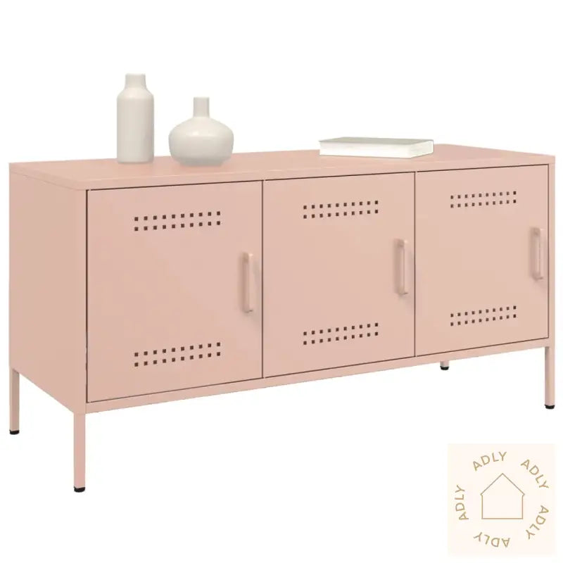 Tv-Benk Rosa 100,5X39X50,5 Cm Stål