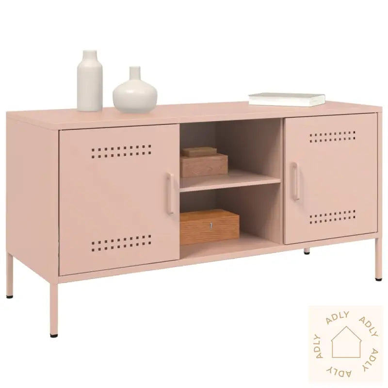Tv-Benk Rosa 100,5X39X50,5 Cm Stål