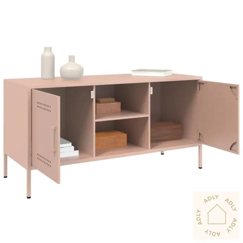 Tv-Benk Rosa 100,5X39X50,5 Cm Stål