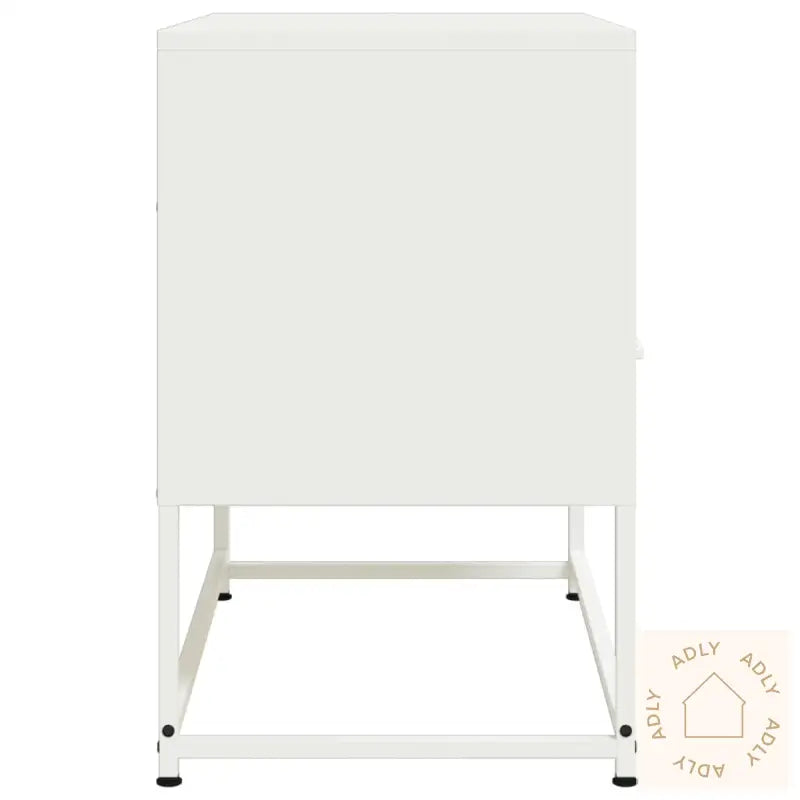 Tv-Benk Hvitt 68X39X60,5 Cm Stål