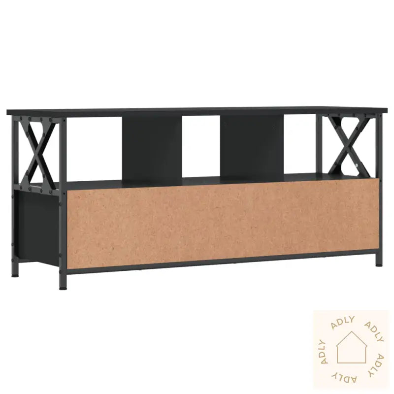 Tv-Benk Svart 102X33X45 Cm Konstruert Tre Og Jern