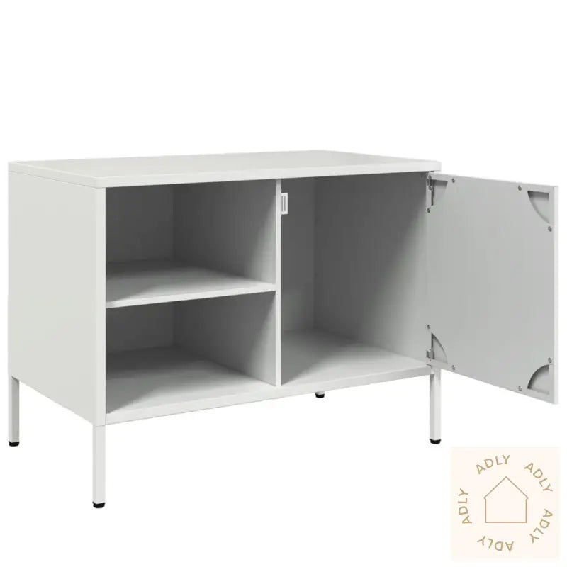 Tv-Benk Hvit 68X39X50,5 Cm Stål