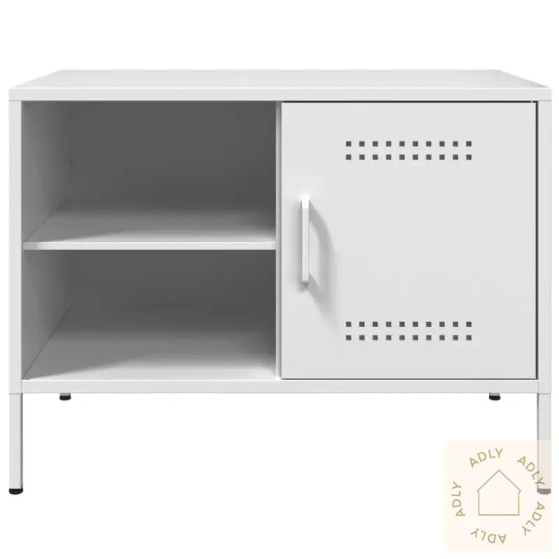 Tv-Benk Hvit 68X39X50,5 Cm Stål