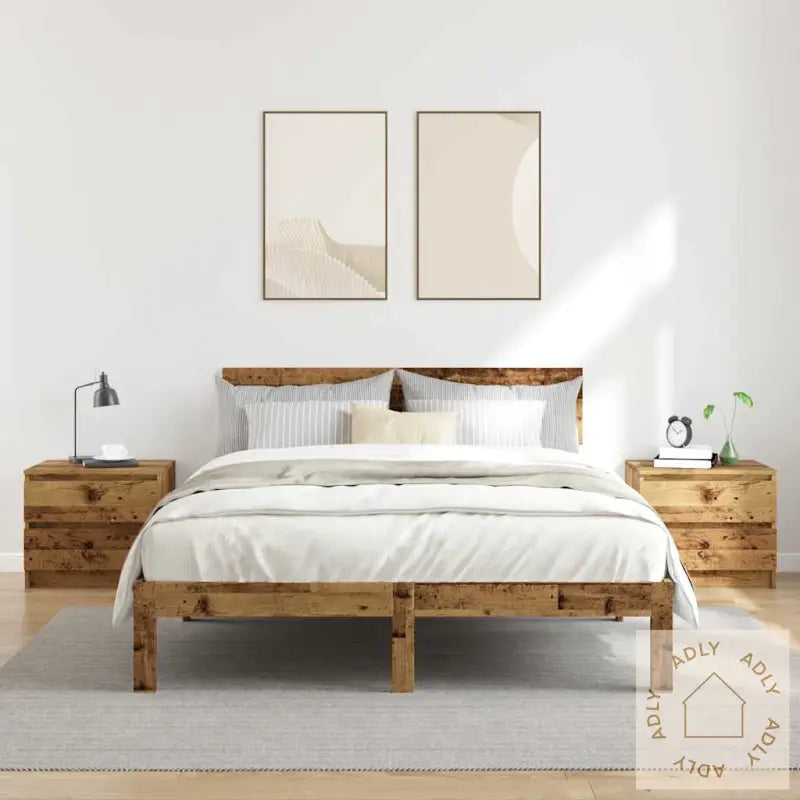 Nattbord 2 Stk Gammelt Tre 50X40X43.5 Cm Konstruert Tre