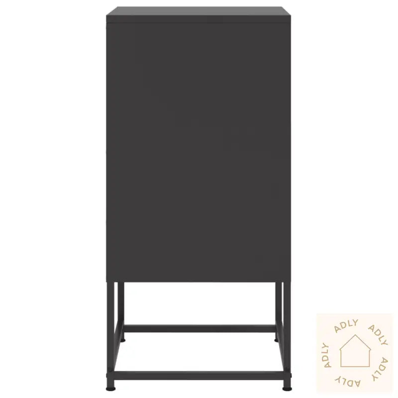 Nattbord 2 Stk Svart 36X39X78 Cm Stål