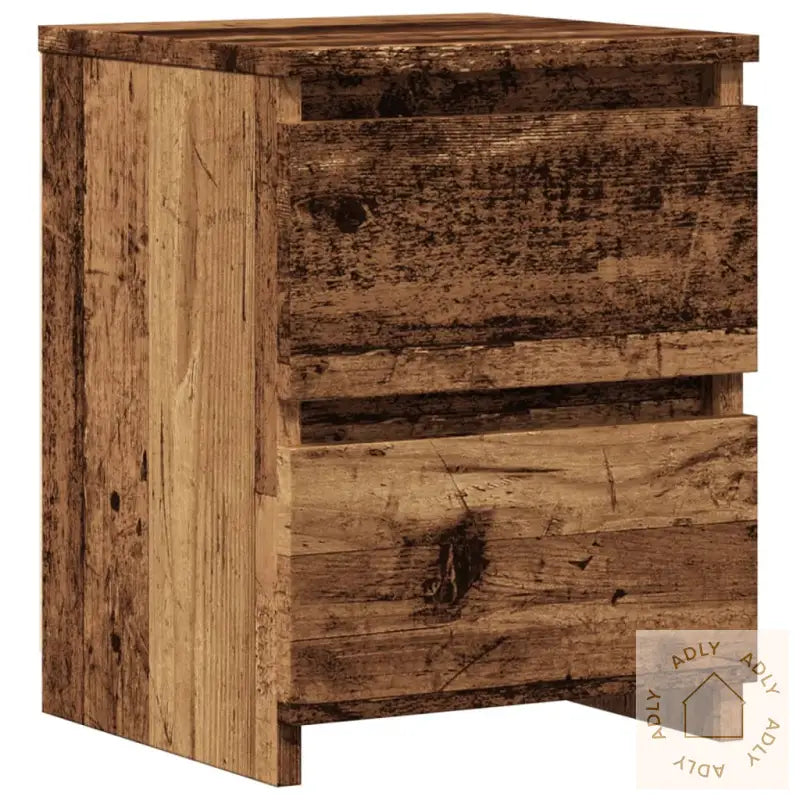 Nattbord 2 Stk Gammelt Tre 30X30X40 Cm Konstruert Tre