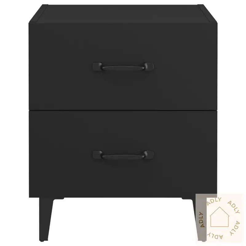 Nattbord 2 Stk Svart 40X35X47,5 Cm