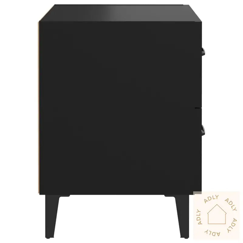 Nattbord 2 Stk Svart 40X35X47,5 Cm