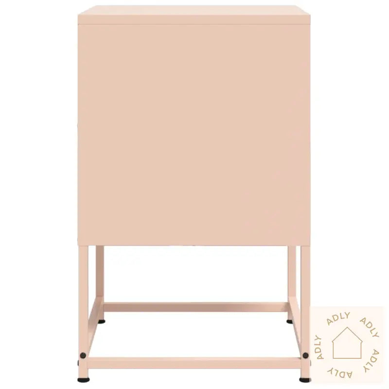 Nattbord 2 Stk Rosa 36X39X60,5 Cm Stål