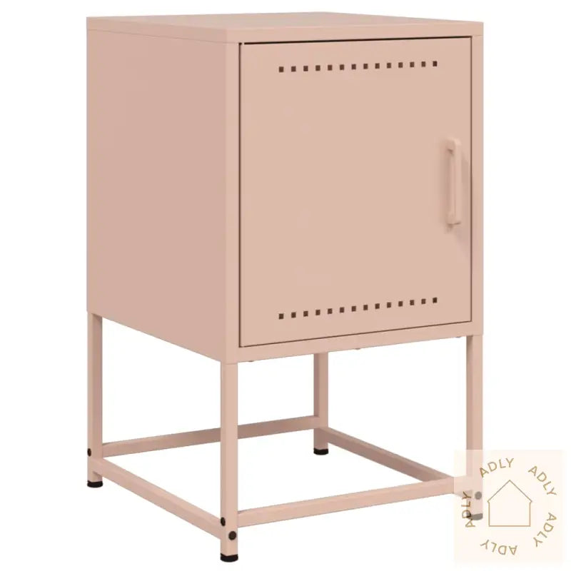 Nattbord 2 Stk Rosa 36X39X60,5 Cm Stål