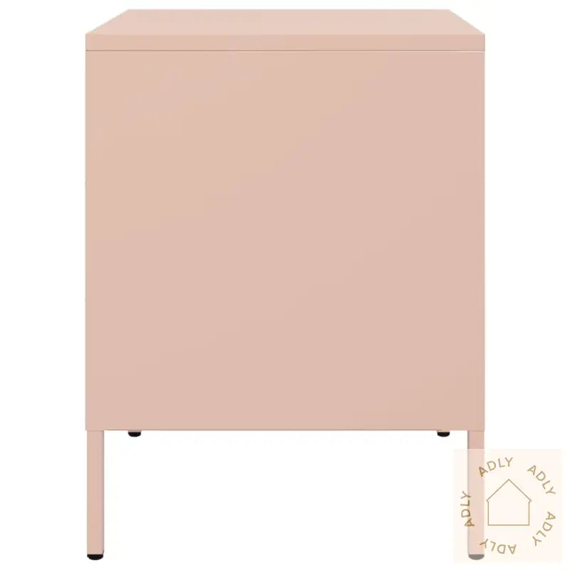 Nattbord 2 Stk Rosa 36X39X50,5 Cm Stål