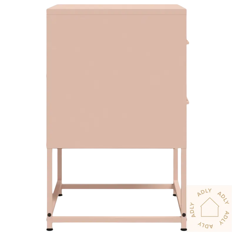 Pink metall nattbord fra Industrielle Nattbord med tidløs stil til soverommet