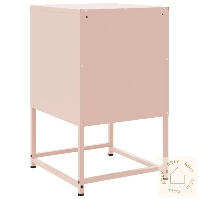 Nattbord 2 Stk Rosa 36X39X60,5 Cm Stål