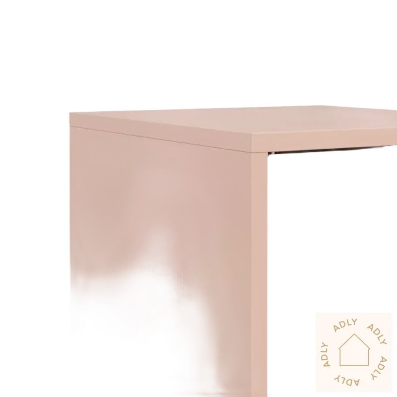 Pink metallskuffer til industrielle nattbord robuste med moderne stil for soverommet