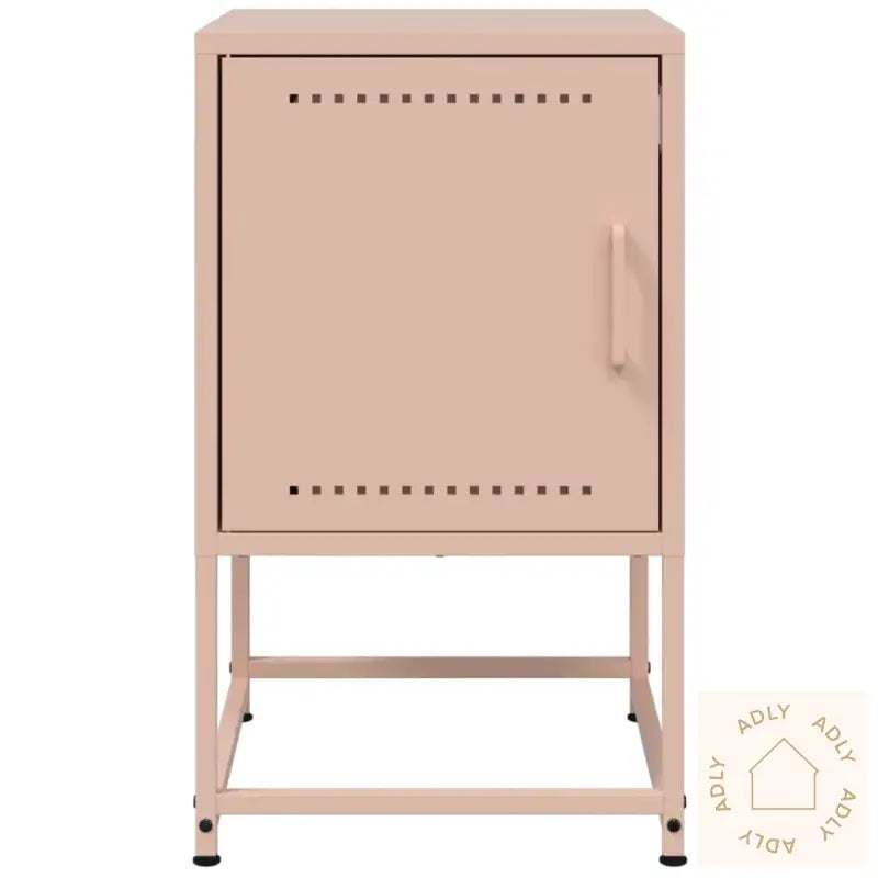 Nattbord 2 Stk Rosa 36X39X60,5 Cm Stål