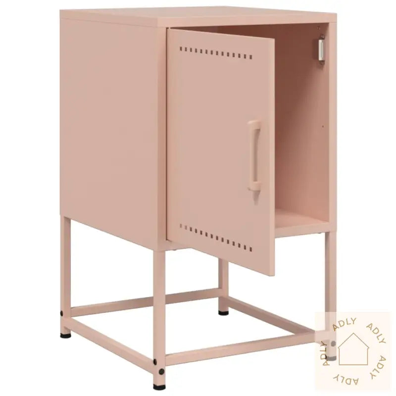 Nattbord 2 Stk Rosa 36X39X60,5 Cm Stål