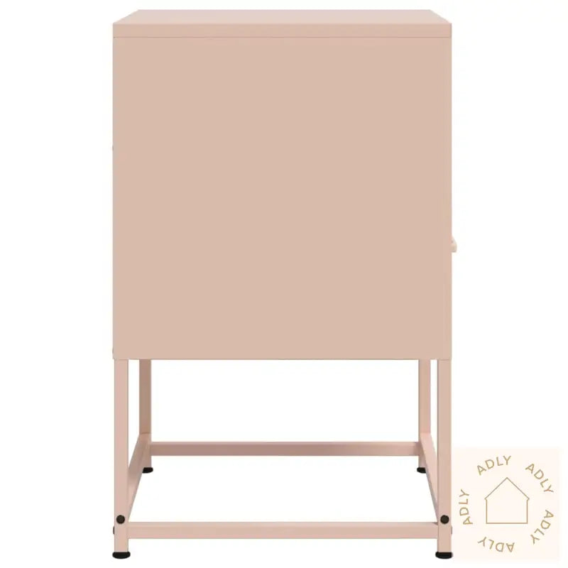 Nattbord 2 Stk Rosa 36X39X60,5 Cm Stål