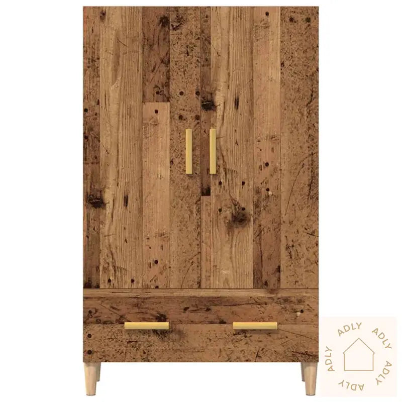 Highboard Gammelt Tre 70X31X115 Cm Konstruert Tre