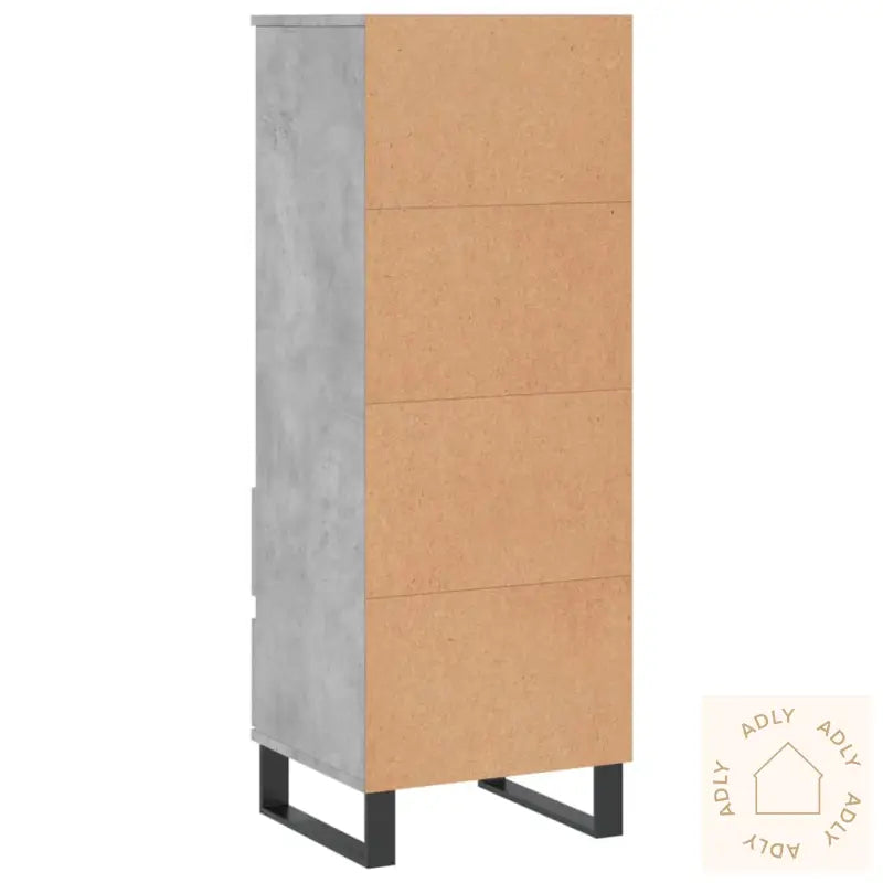 Highboard Betonggrå 40X36X110 Cm Konstruert Tre