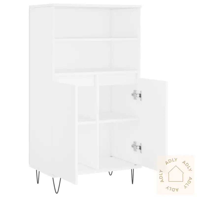 Highboard Hvit 60X36X110 Cm Konstruert Tre