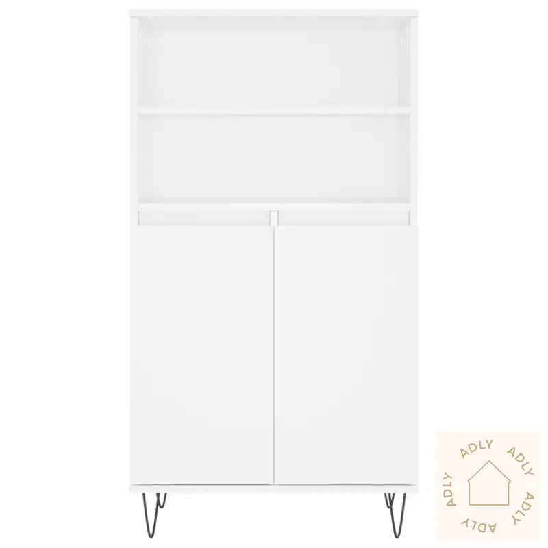 Highboard Hvit 60X36X110 Cm Konstruert Tre