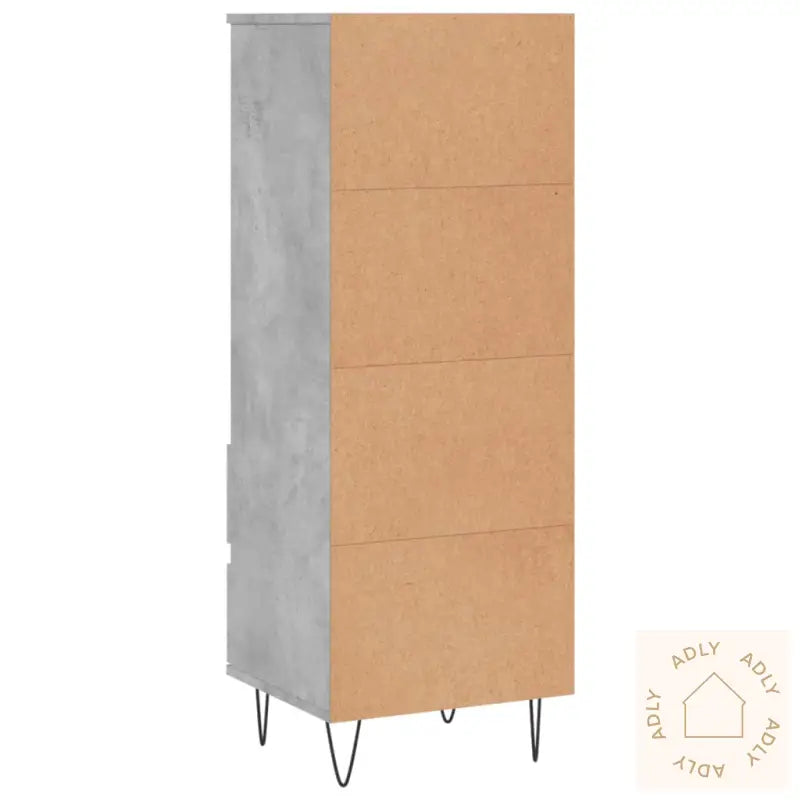 Highboard Betonggrå 40X36X110 Cm Konstruert Tre