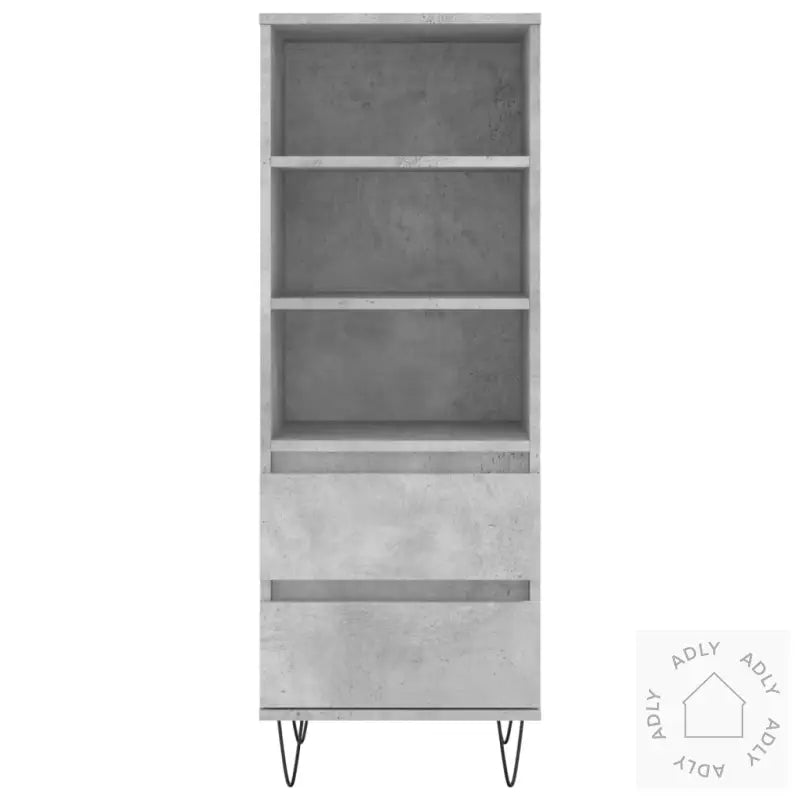 Highboard Betonggrå 40X36X110 Cm Konstruert Tre