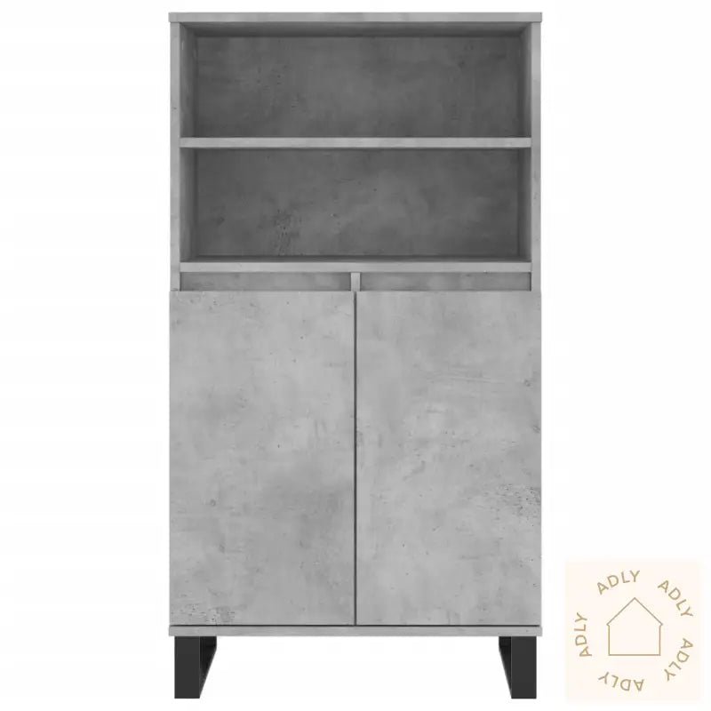 Highboard Betonggrå 60X36X110 Cm Konstruert Tre