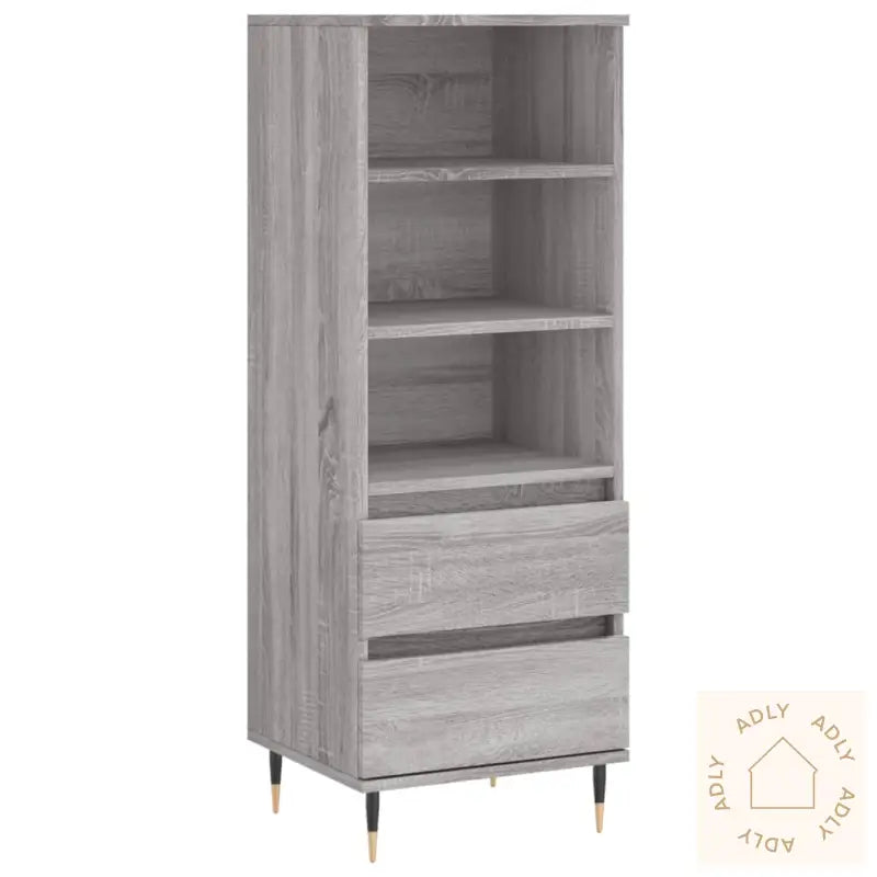 Highboard Grå Sonoma 40X36X110 Cm Konstruert Tre