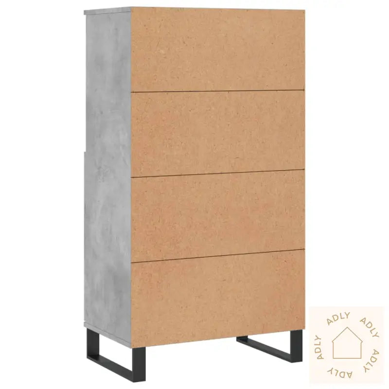 Highboard Betonggrå 60X36X110 Cm Konstruert Tre