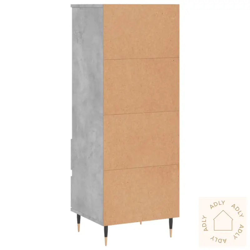 Highboard Betonggrå 40X36X110 Cm Konstruert Tre