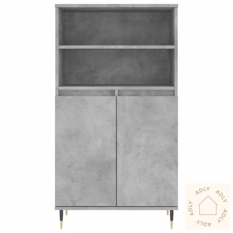 Highboard Betonggrå 60X36X110 Cm Konstruert Tre